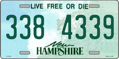 NH license plate 3384339