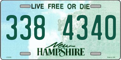NH license plate 3384340