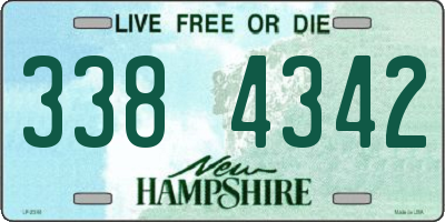 NH license plate 3384342