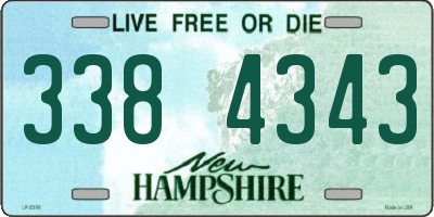 NH license plate 3384343