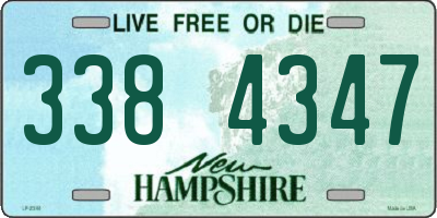 NH license plate 3384347