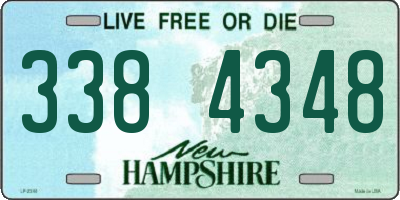 NH license plate 3384348
