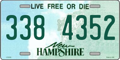 NH license plate 3384352