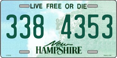 NH license plate 3384353