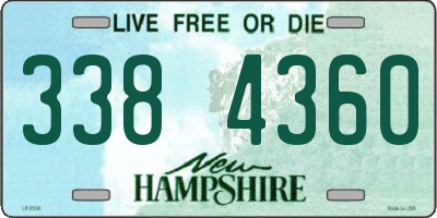 NH license plate 3384360