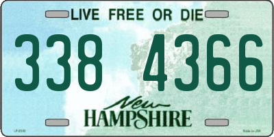NH license plate 3384366