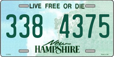 NH license plate 3384375