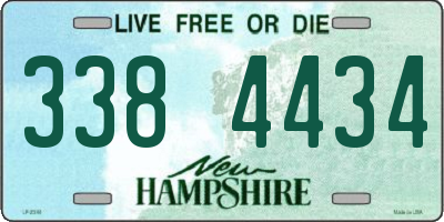 NH license plate 3384434