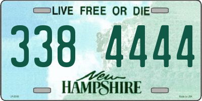 NH license plate 3384444