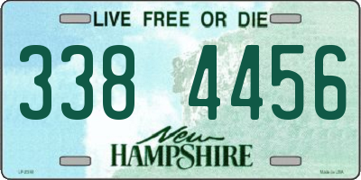 NH license plate 3384456