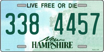 NH license plate 3384457