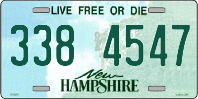 NH license plate 3384547