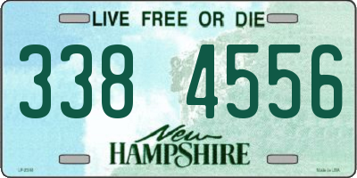 NH license plate 3384556