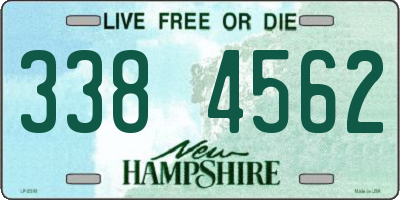 NH license plate 3384562