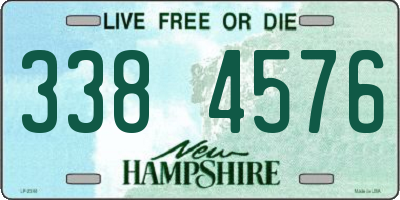 NH license plate 3384576