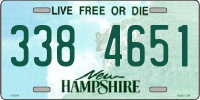 NH license plate 3384651