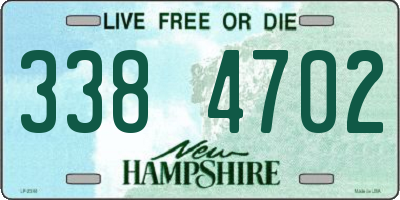 NH license plate 3384702