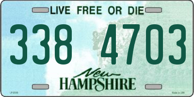 NH license plate 3384703