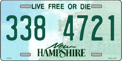 NH license plate 3384721