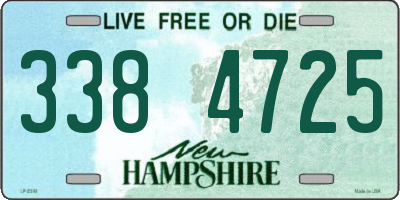 NH license plate 3384725
