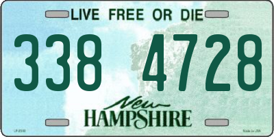 NH license plate 3384728