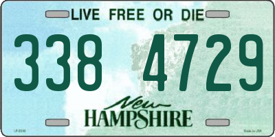 NH license plate 3384729