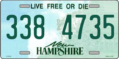 NH license plate 3384735