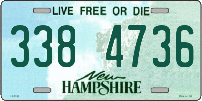 NH license plate 3384736