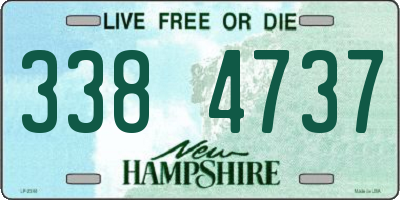 NH license plate 3384737
