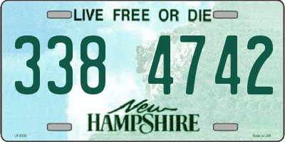 NH license plate 3384742