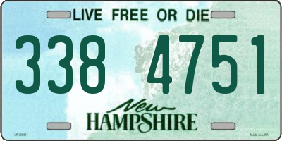 NH license plate 3384751