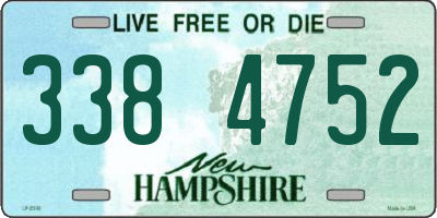 NH license plate 3384752