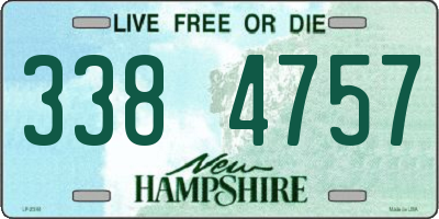NH license plate 3384757