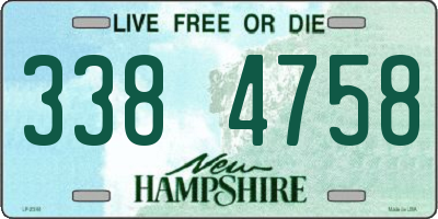 NH license plate 3384758