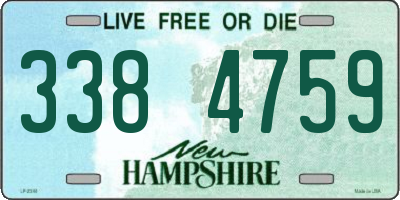 NH license plate 3384759
