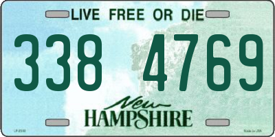 NH license plate 3384769
