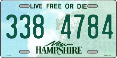 NH license plate 3384784