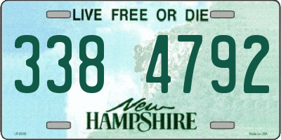 NH license plate 3384792