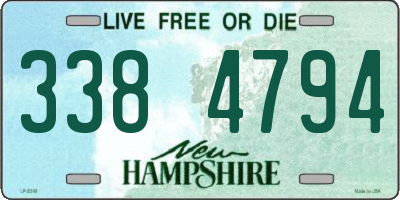 NH license plate 3384794