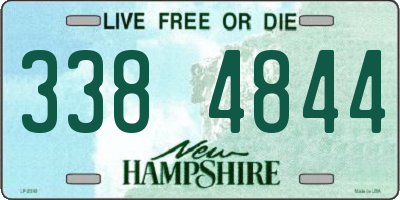 NH license plate 3384844