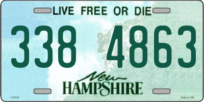 NH license plate 3384863