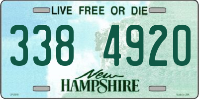 NH license plate 3384920