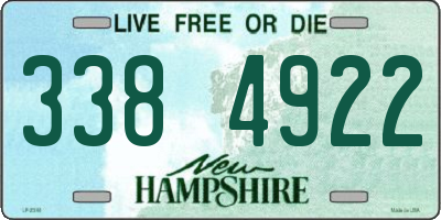 NH license plate 3384922