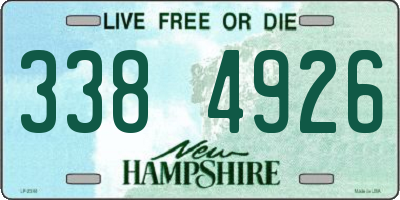 NH license plate 3384926
