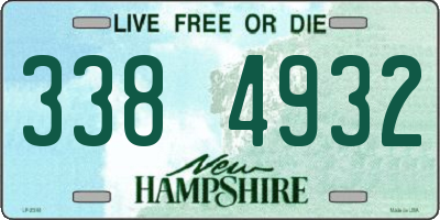 NH license plate 3384932