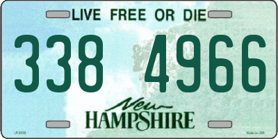 NH license plate 3384966