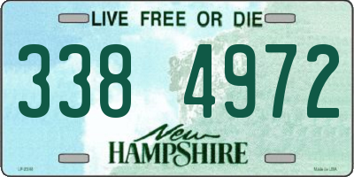 NH license plate 3384972