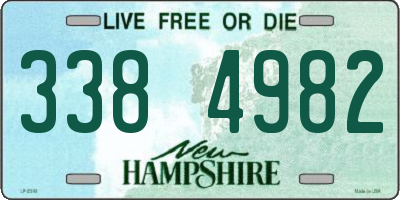 NH license plate 3384982