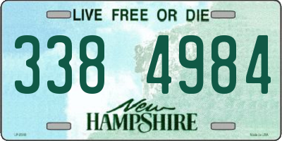 NH license plate 3384984