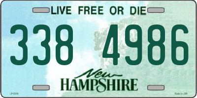 NH license plate 3384986